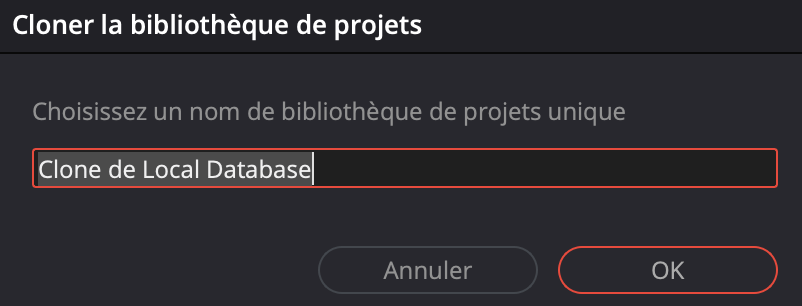 Bibliothèque de projets
