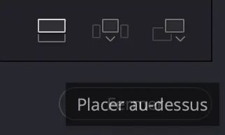 Bouton placer au-dessus