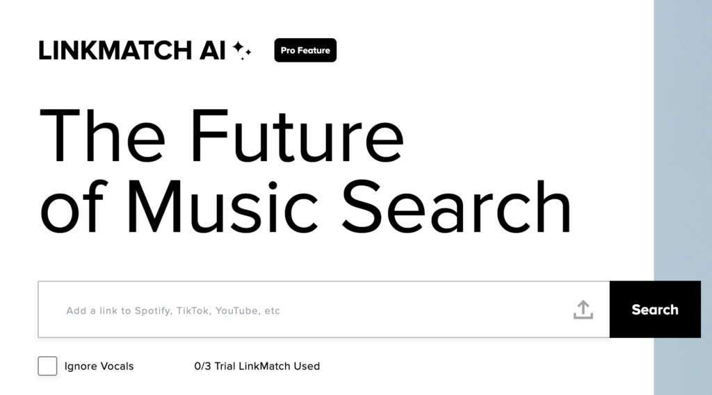 Moteur de recherche IA plateforme de musique Audiio
