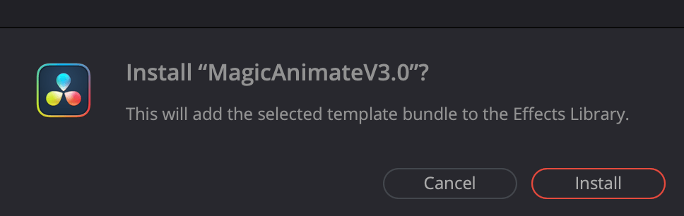 Boite de dialogue installation plugin Magic Zoom