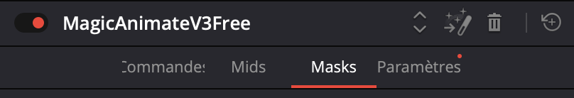 Réglages MagicAnimateFREE