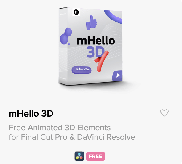 Plugin gratuit Motion VFX mHello 3D