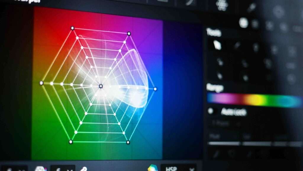 Outils d'étalonnage des couleurs ou indicateur de correction des couleurs RVB sur le moniteur