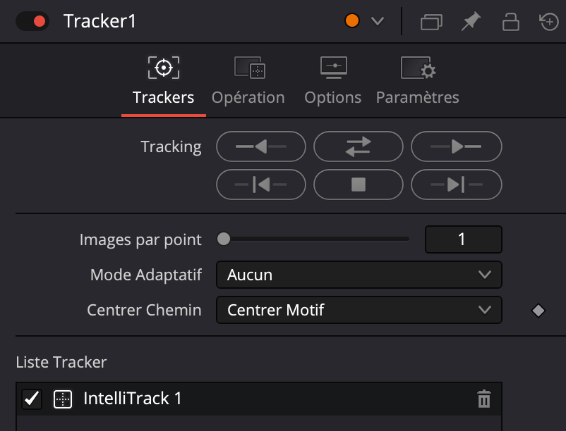 Commandes Tracker Fusion