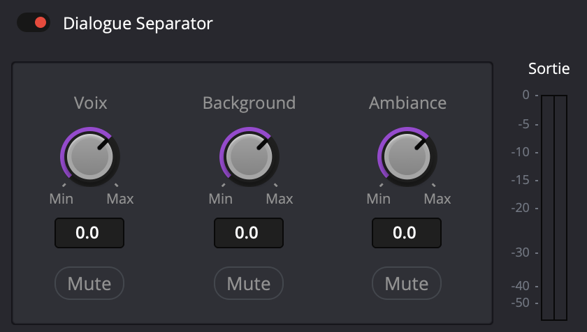 Commandes dialogue separator