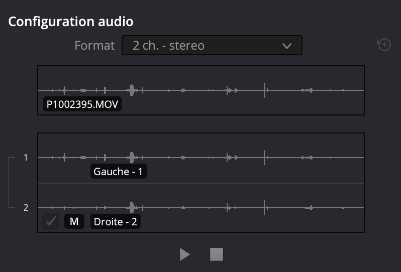 Configuration audio inspecteur de fichier