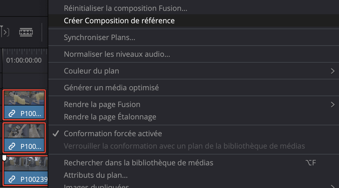 Création composition référencée