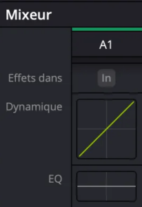EQ Mixeur page Fairlight