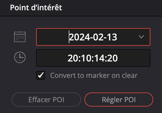 Effacer un Point Of Interest page Cut logiciel DaVinci Resolve