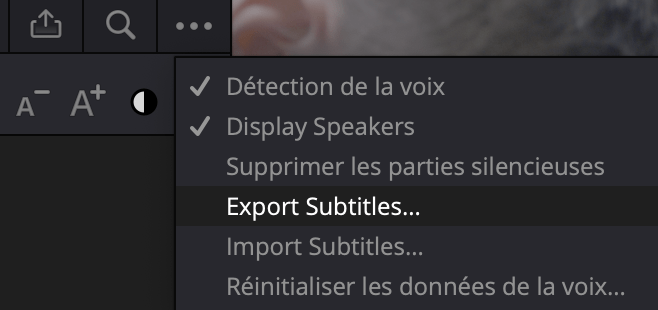 Exporter sous-titres