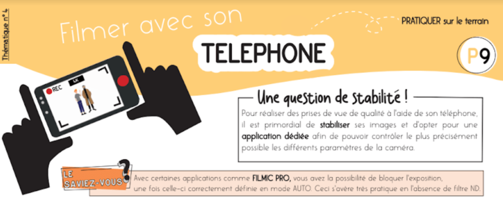 Fiche mémo comment filmer avec son téléphone