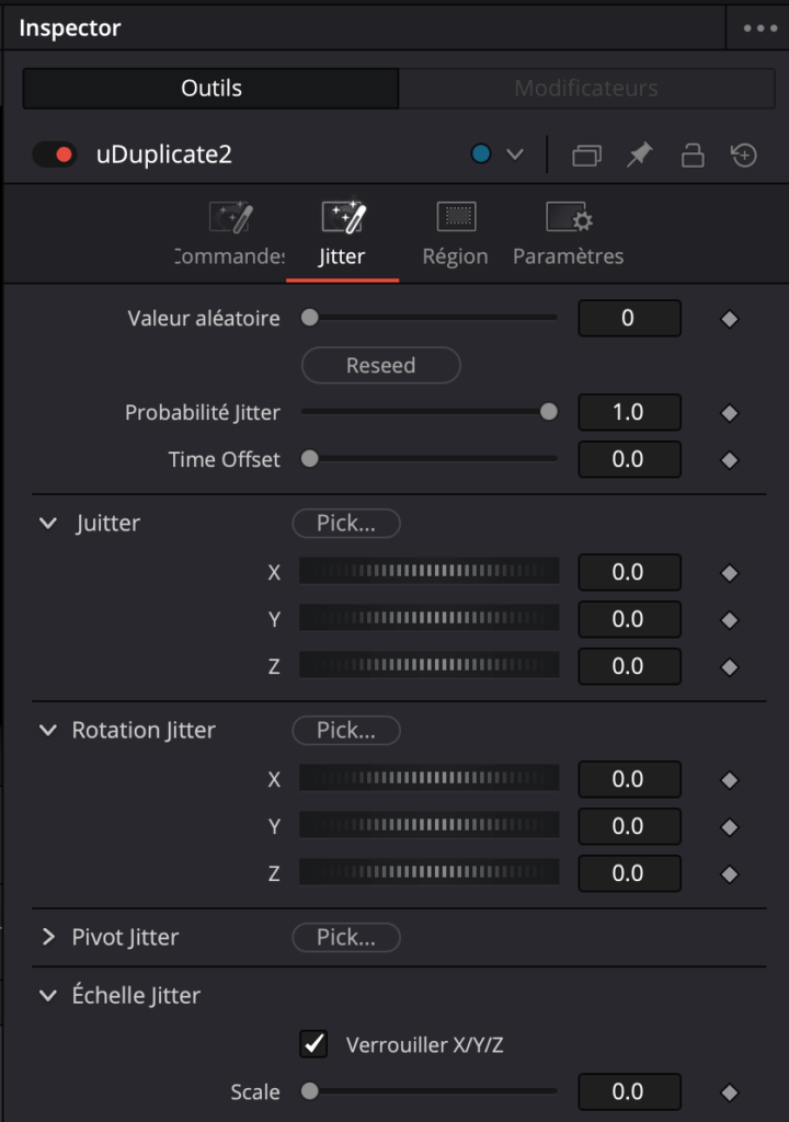 Jitter noeud Fusion uDuplicate