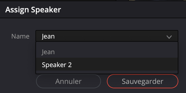 Modification attribution personne détection voix