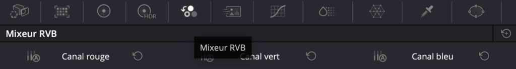 Onglet mixeur RVB