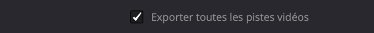 Option Exporter toutes les vidéos
