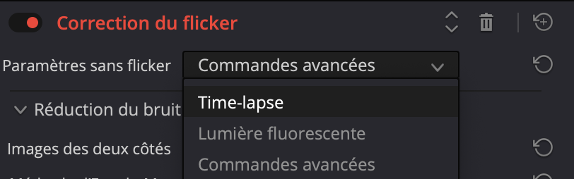 Plugin correction du flicker