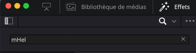 Recherche plugin DaVinci Resolve
