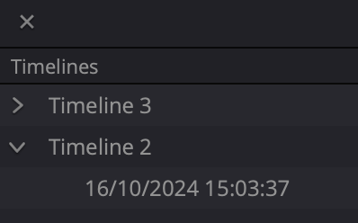 Sauvegarde timeline