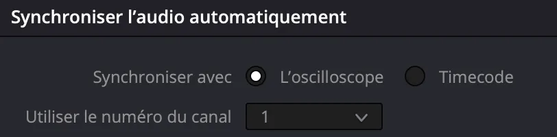 Synchronisation automatique de l'audio
