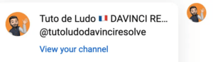 Nom chaine YouTube