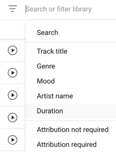 Moteur de recherche YouTube Studio