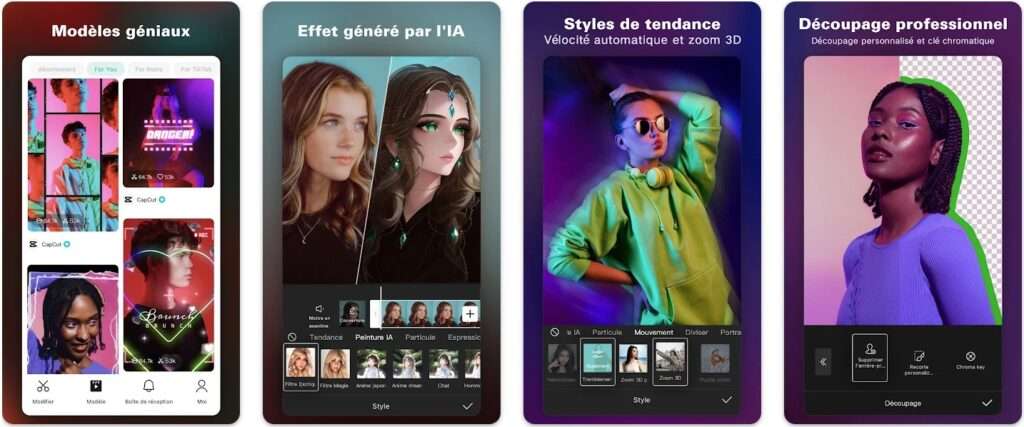 Appli montage video gratuit android capcut