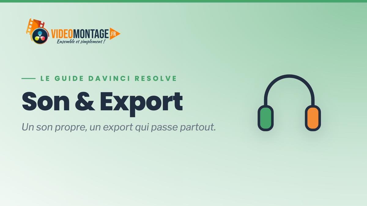 Son et export dans DaVinci Resolve