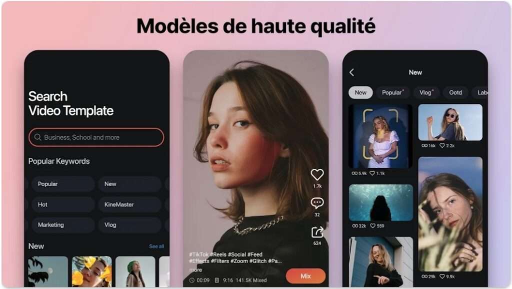 Appli montage video gratuit android KinMaster